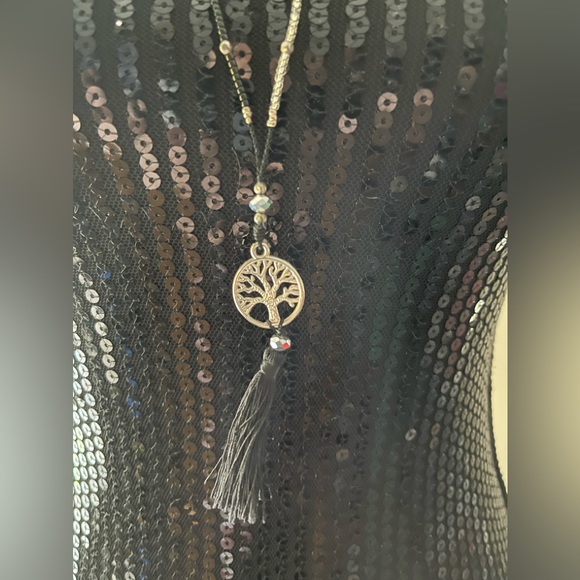 Sea Jewels Tree Of Life Tassel Beaded Necklace - Picture 2 of 6